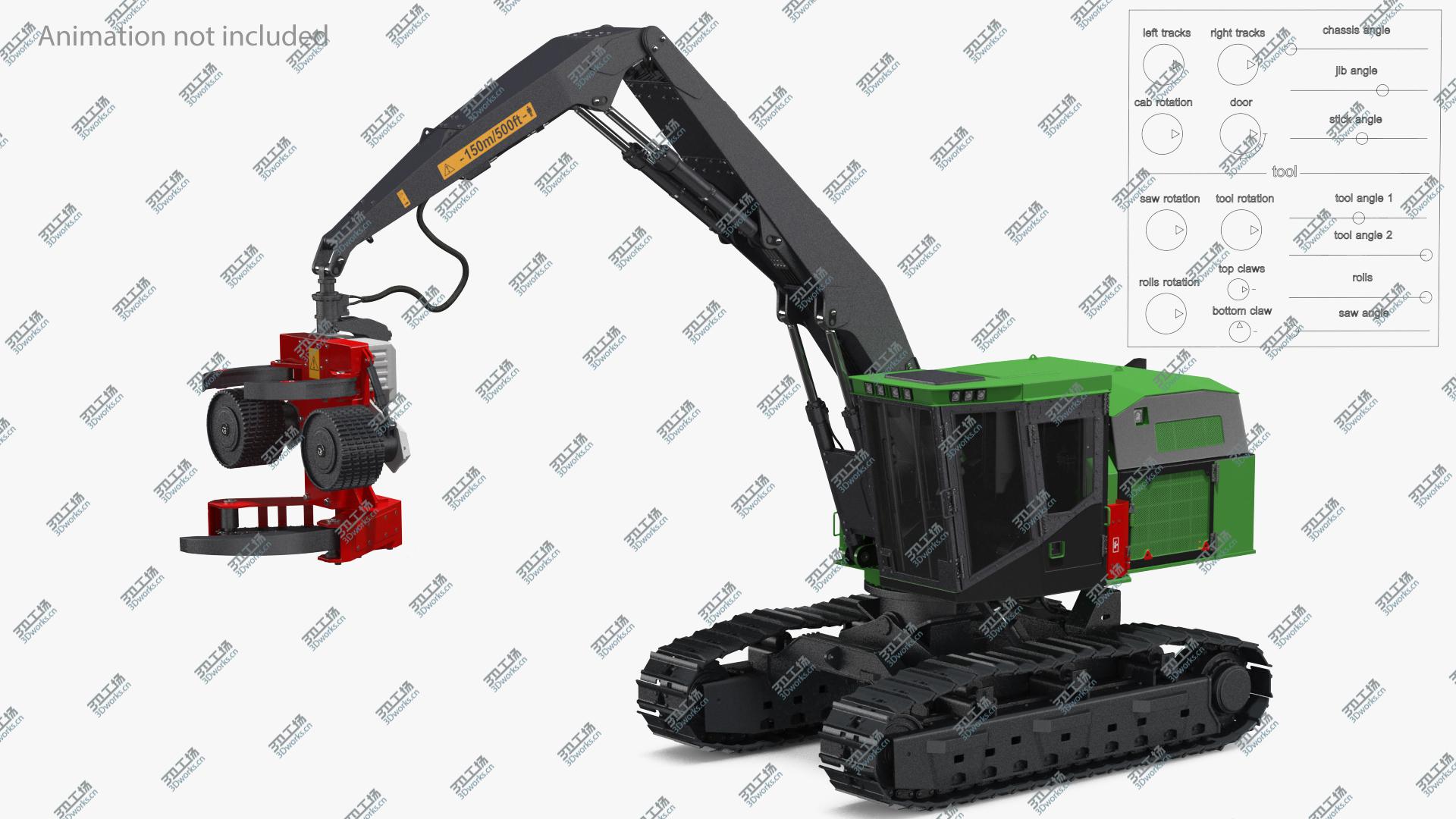 images/goods_img/20210313/3D model Tracked Harvester Generic Rigged/4.jpg